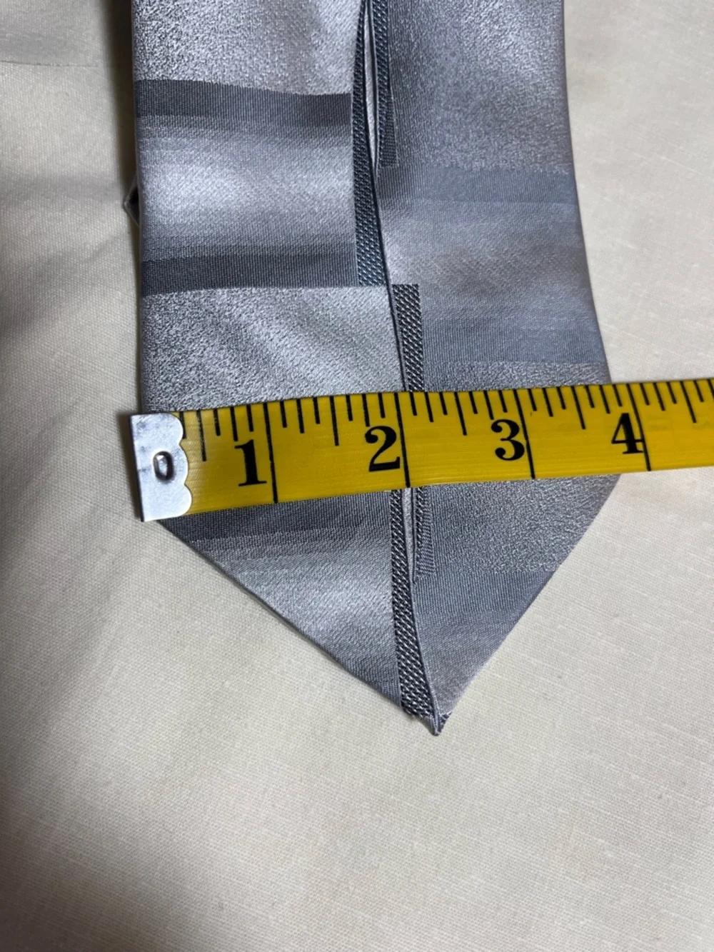 Pierre Cardin Silver Gray Pattern Men's Tie